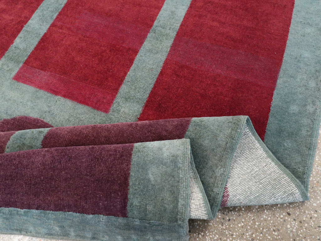 Vintage Anatolian Deco Style Carpet, No.31562 - Gss