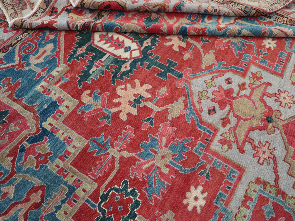 Antique Persian Heriz Room Size Carpet, No.31563 - Gss