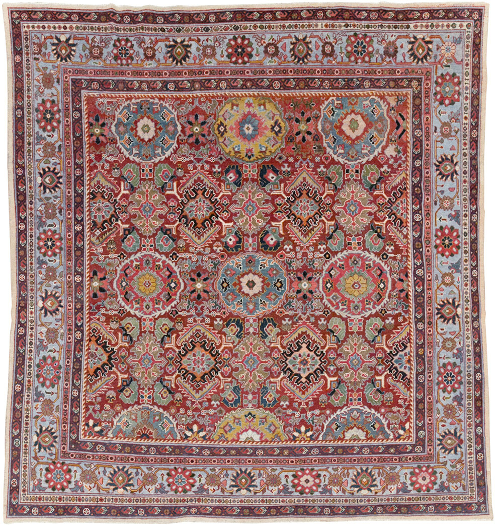 Vintage Persian Mahal Square Room Size Carpet, No.31568 - Gss