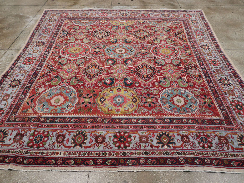 Vintage Persian Mahal Square Room Size Carpet, No.31568 - Gss
