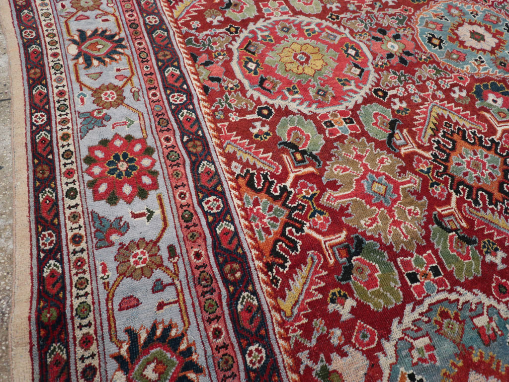 Vintage Persian Mahal Square Room Size Carpet, No.31568 - Gss