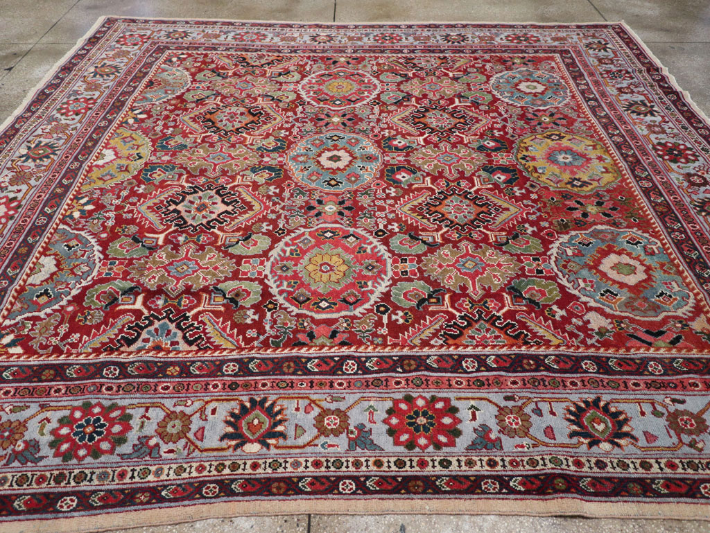 Vintage Persian Mahal Square Room Size Carpet, No.31568 - Gss