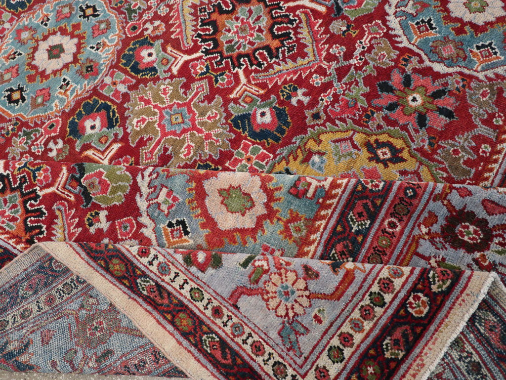 Vintage Persian Mahal Square Room Size Carpet, No.31568 - Gss
