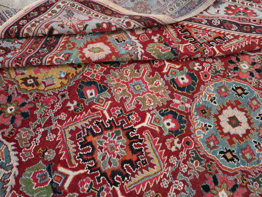Vintage Persian Mahal Square Room Size Carpet, No.31568 - Gss