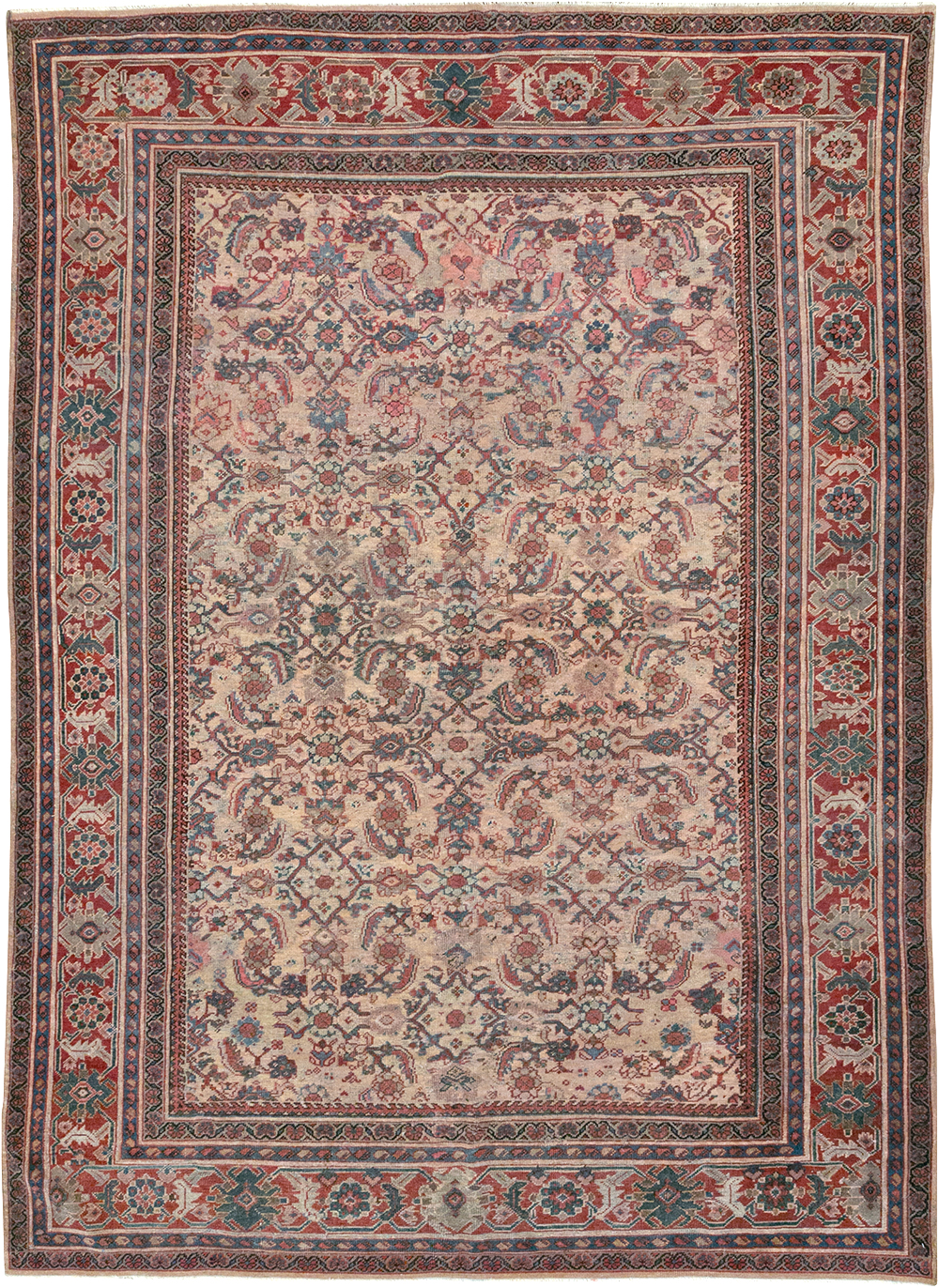 Antique Persian Mahal Accent Carpet, No.31572 - Gss