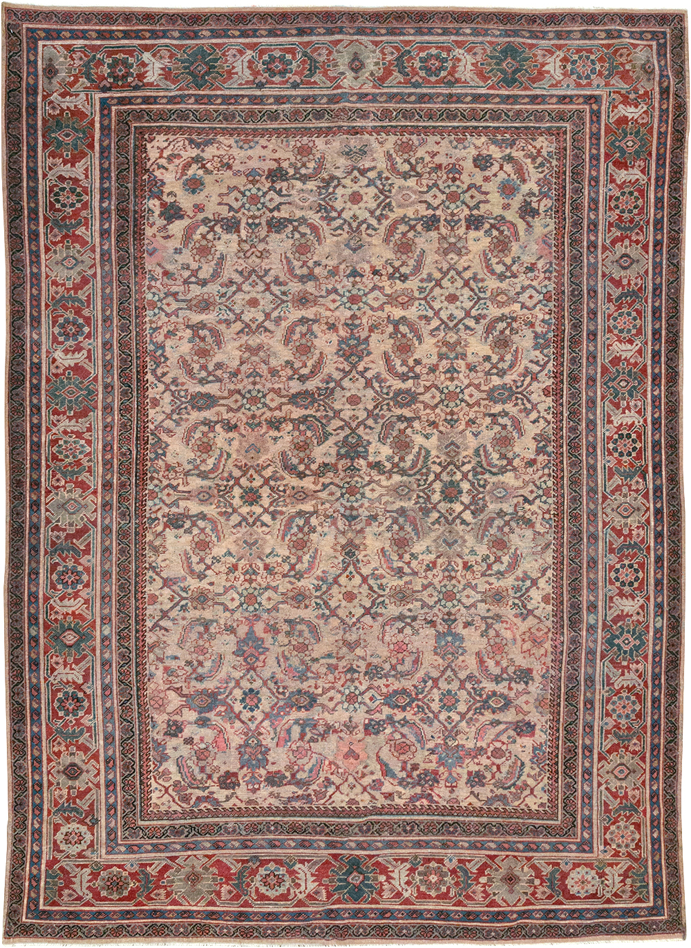 Antique Persian Mahal Accent Carpet, No.31572 - Gss