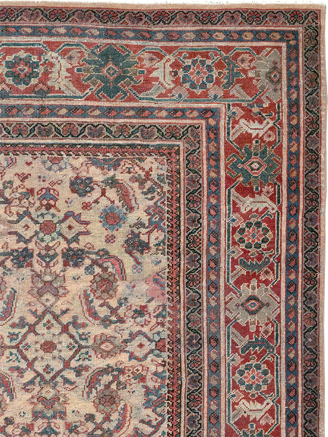 Antique Persian Mahal Accent Carpet, No.31572 - Gss
