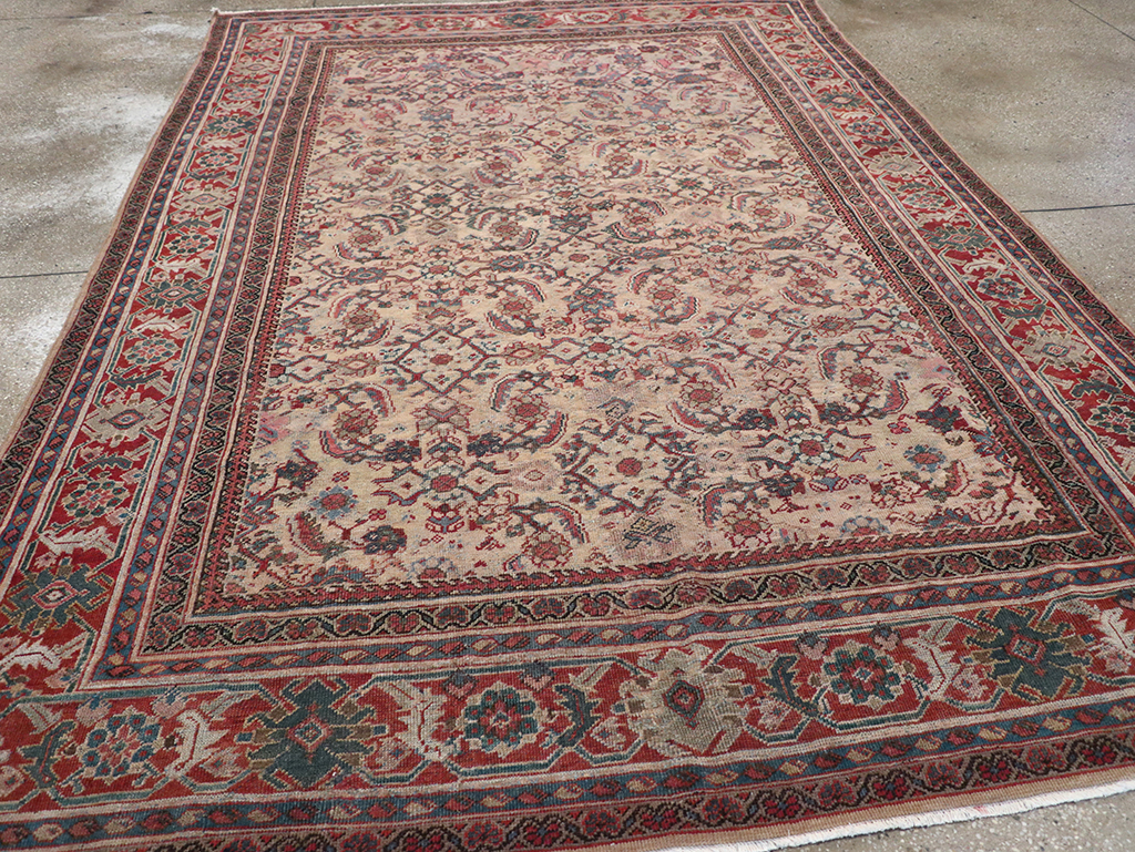 Antique Persian Mahal Accent Carpet, No.31572 - Gss