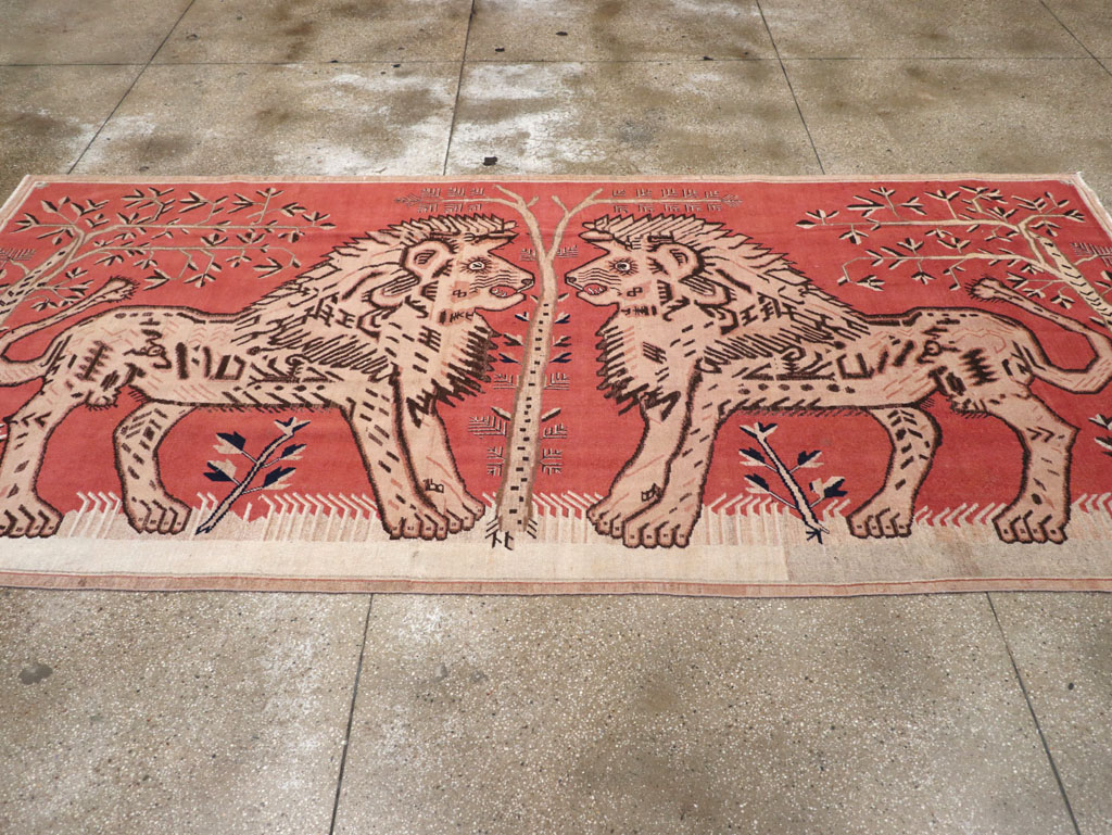 Antique Pictorial Khotan Rug, No.31574 - Gss