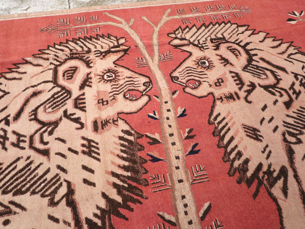 Antique Pictorial Khotan Rug, No.31574 - Gss