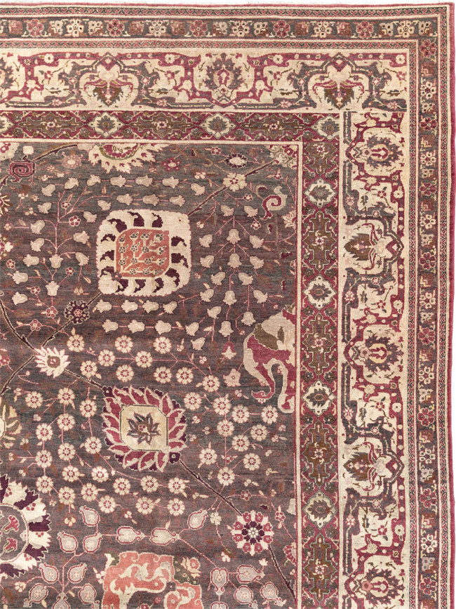 Antique Indian Agra Large Carpet, No.31581 - Gss