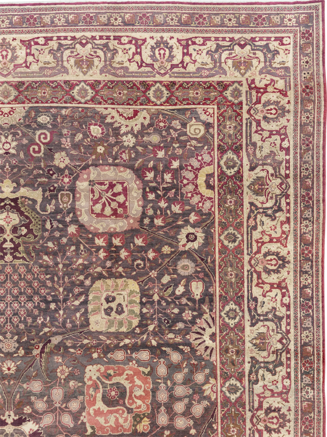 Antique Indian Agra Large Carpet, No.31581 - Gss