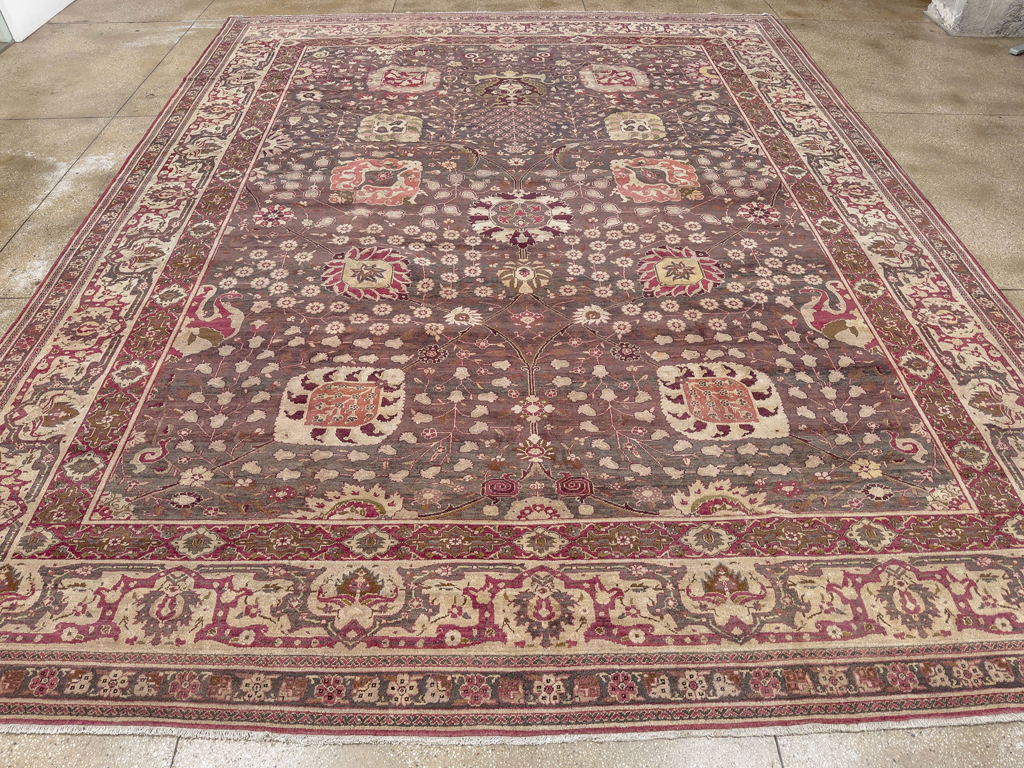 Antique Indian Agra Large Carpet, No.31581 - Gss