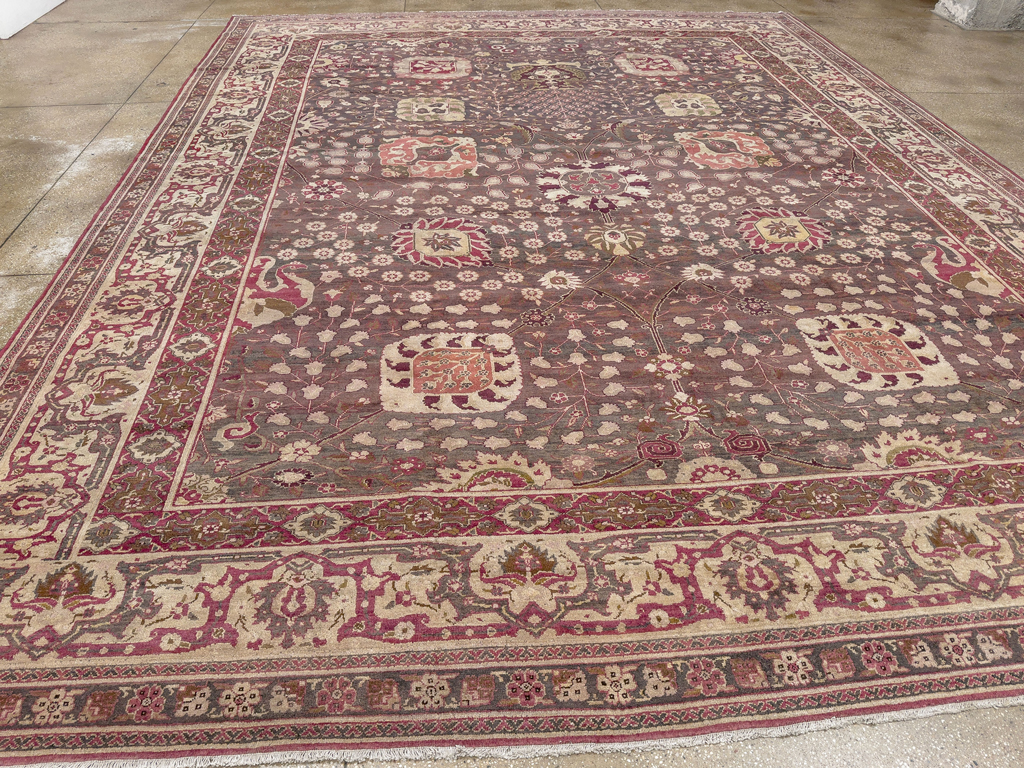 Antique Indian Agra Large Carpet, No.31581 - Gss
