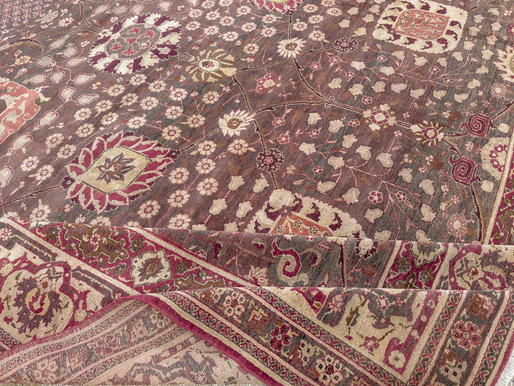 Antique Indian Agra Large Carpet, No.31581 - Gss