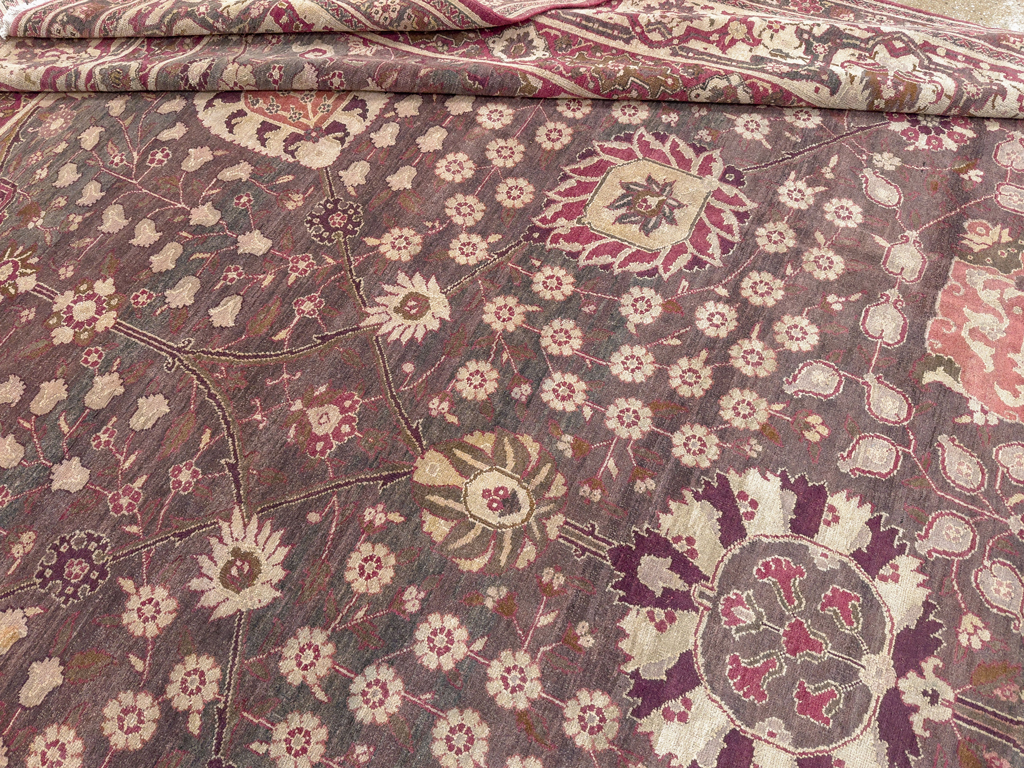 Antique Indian Agra Large Carpet, No.31581 - Gss