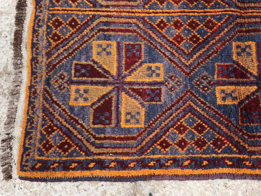 Vintage Persian Baluch Throw Rug, No.31582 - Gss