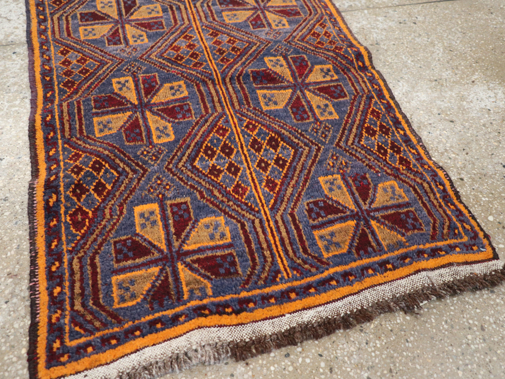 Vintage Persian Baluch Throw Rug, No.31582 - Gss