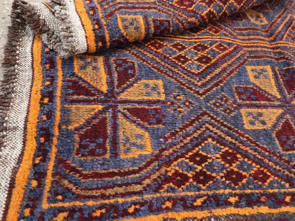 Vintage Persian Baluch Throw Rug, No.31582 - Gss