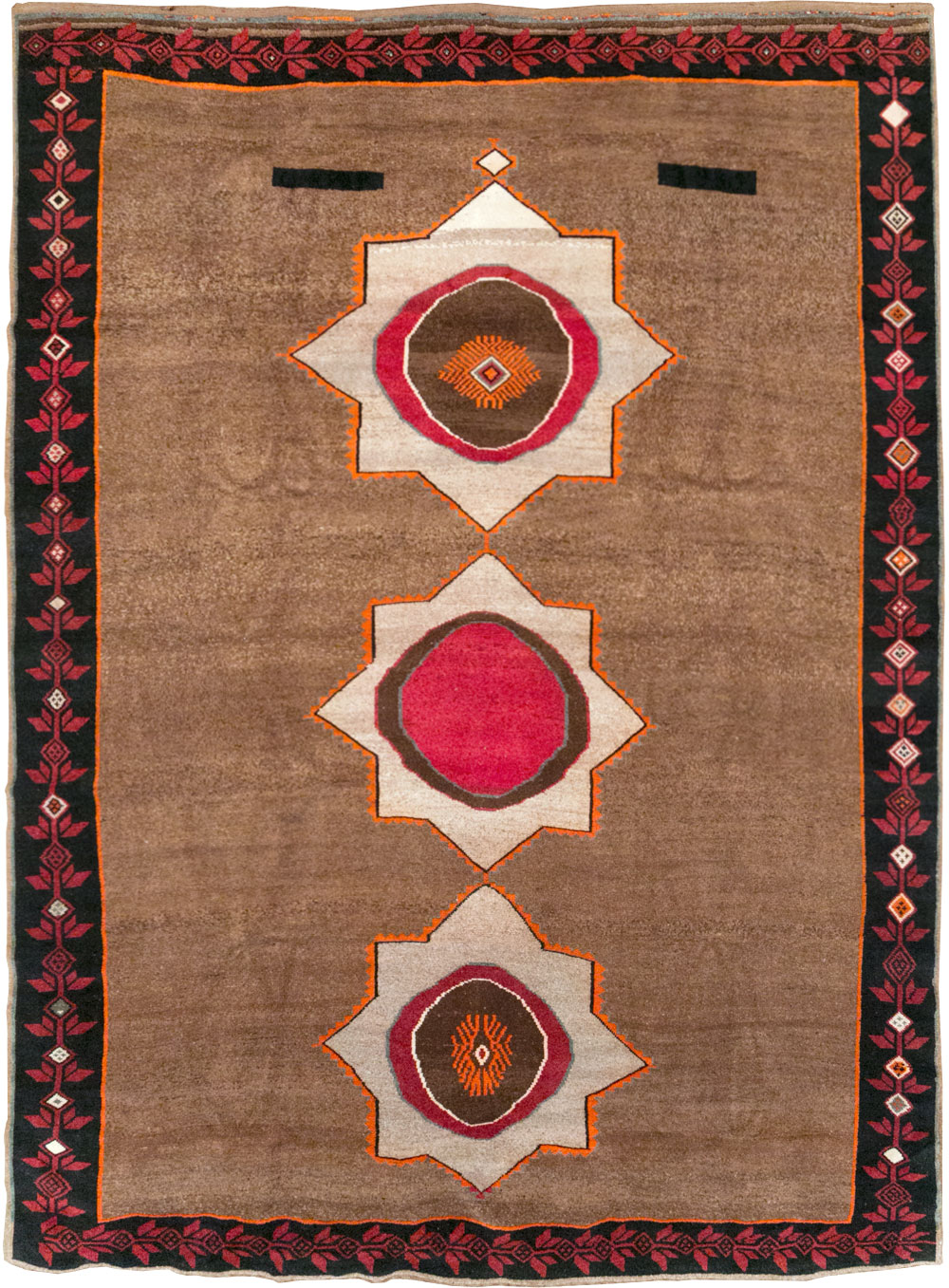 Vintage Turkish Anatolian Tribal Room Size Carpet, No.31584 - Gss