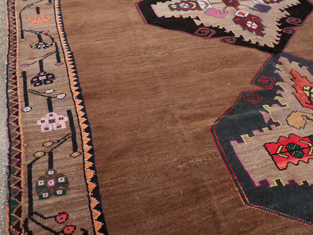 Vintage Turkish Tribal Small Room Size Carpet, No.31585 - Gss