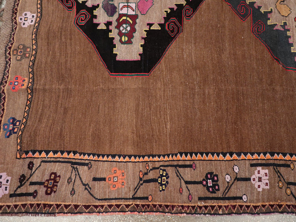 Vintage Turkish Tribal Small Room Size Carpet, No.31585 - Gss