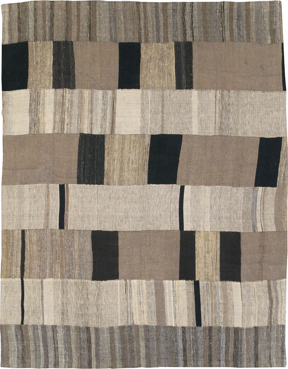 Modern Turkish Flatweave Room Size Carpet, No.31596 - Gss