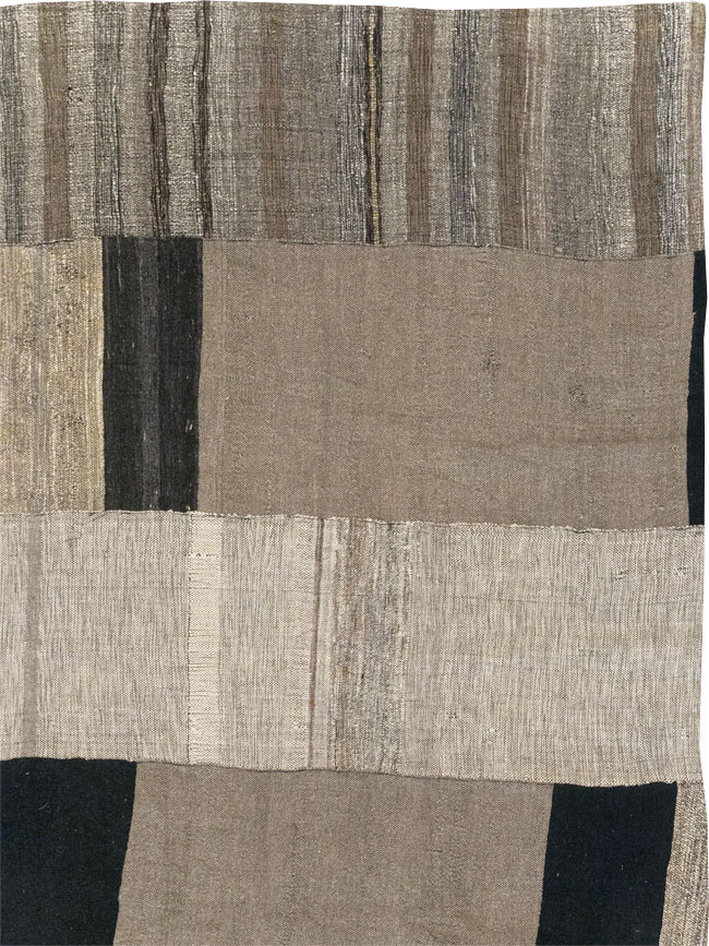 Modern Turkish Flatweave Room Size Carpet, No.31596 - Gss