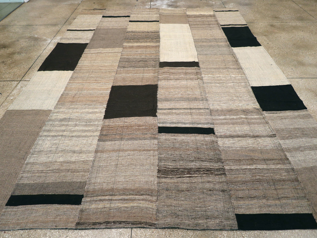 Modern Turkish Flatweave Room Size Carpet, No.31598 - Gss