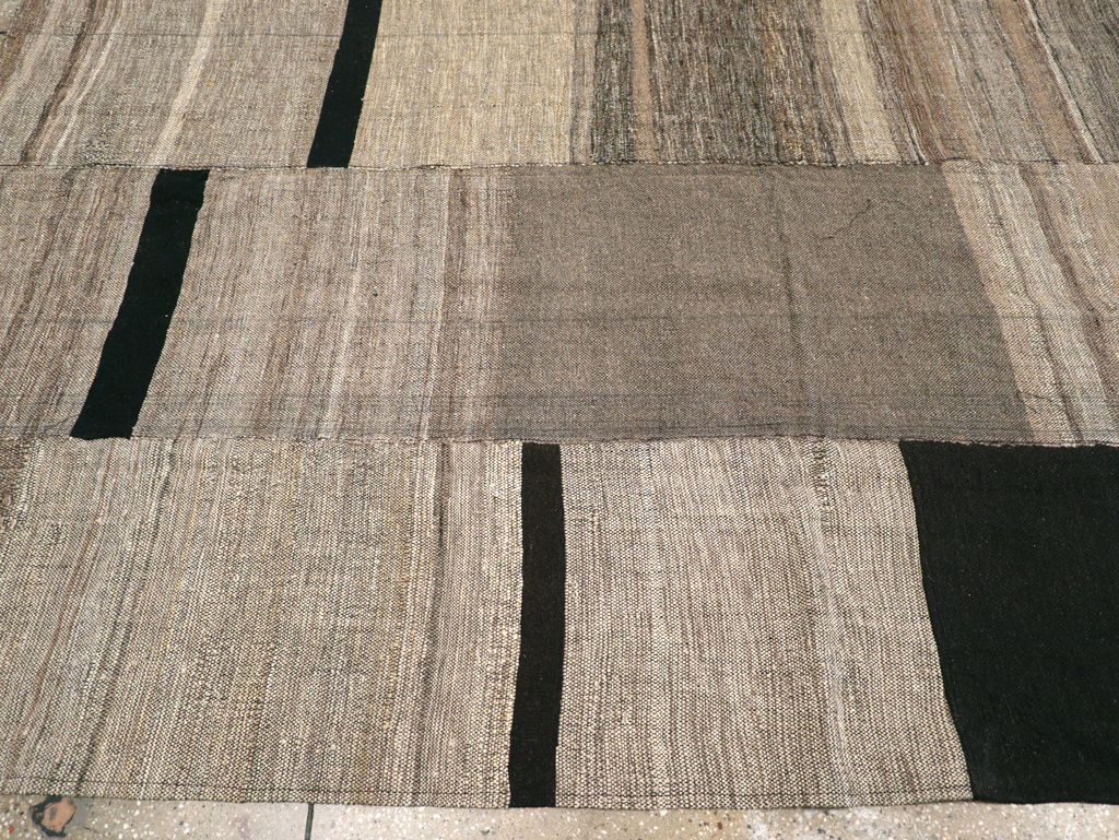 Modern Turkish Flatweave Room Size Carpet, No.31598 - Gss