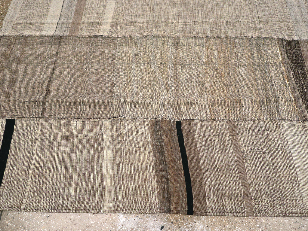 Modern Turkish Flatweave Kilim Square Room Size Carpet, No.31599 - Gss