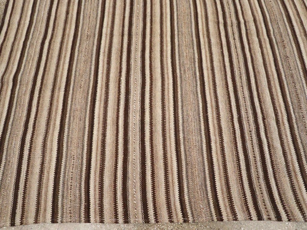 Vintage Turkish Flatweave Kilim Room Size Carpet, No.31600 - Gss