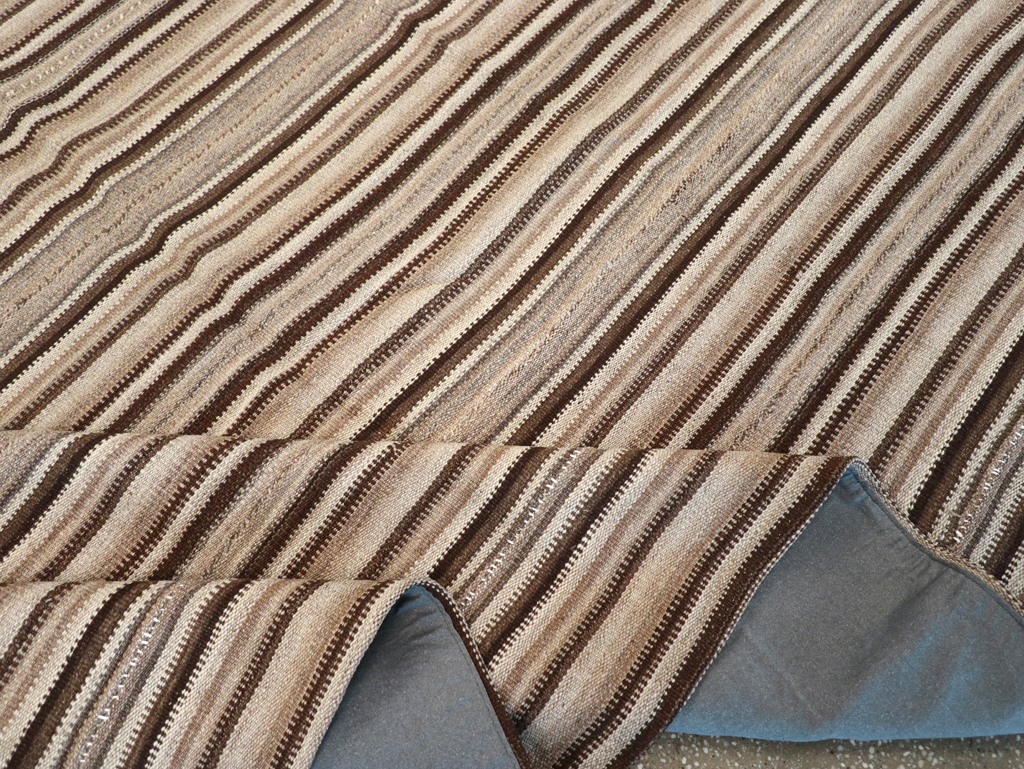 Vintage Turkish Flatweave Kilim Room Size Carpet, No.31600 - Gss