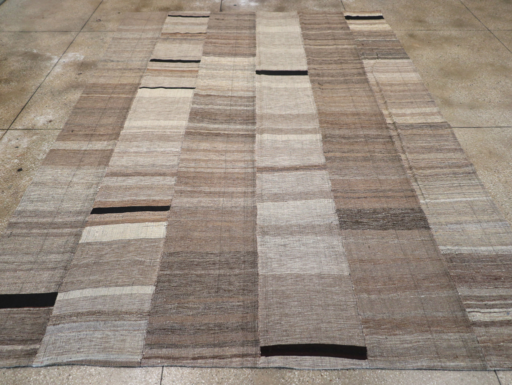 Modern Turkish Flatweave Room Size Carpet, No.31601 - Gss