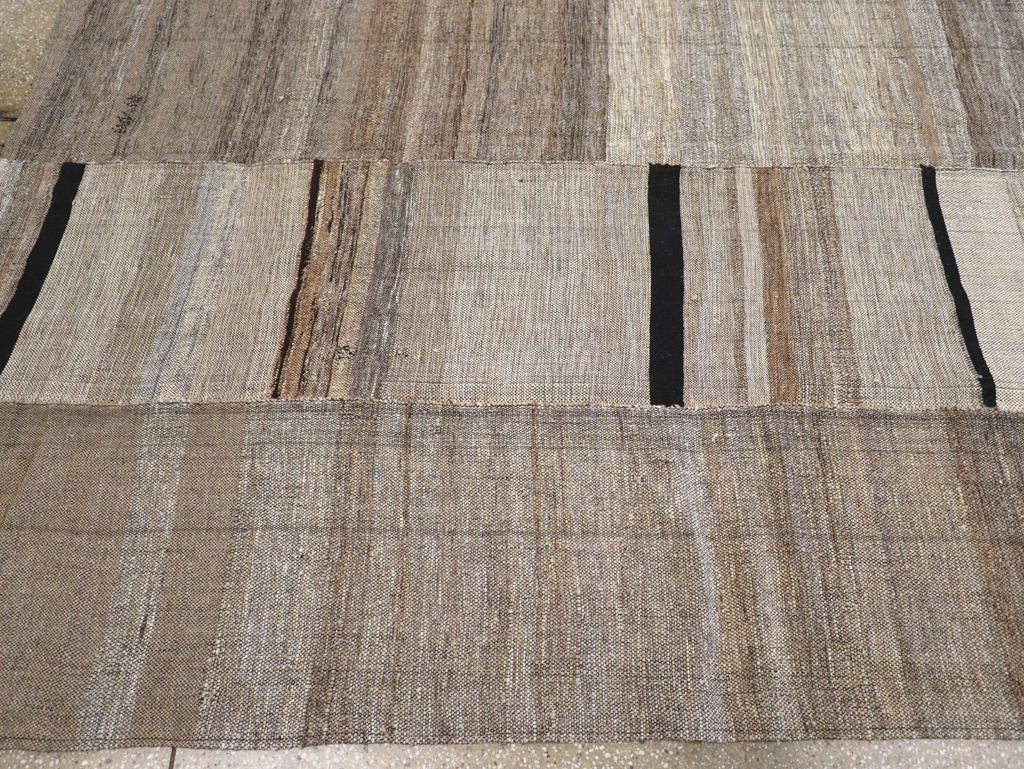 Modern Turkish Flatweave Room Size Carpet, No.31601 - Gss