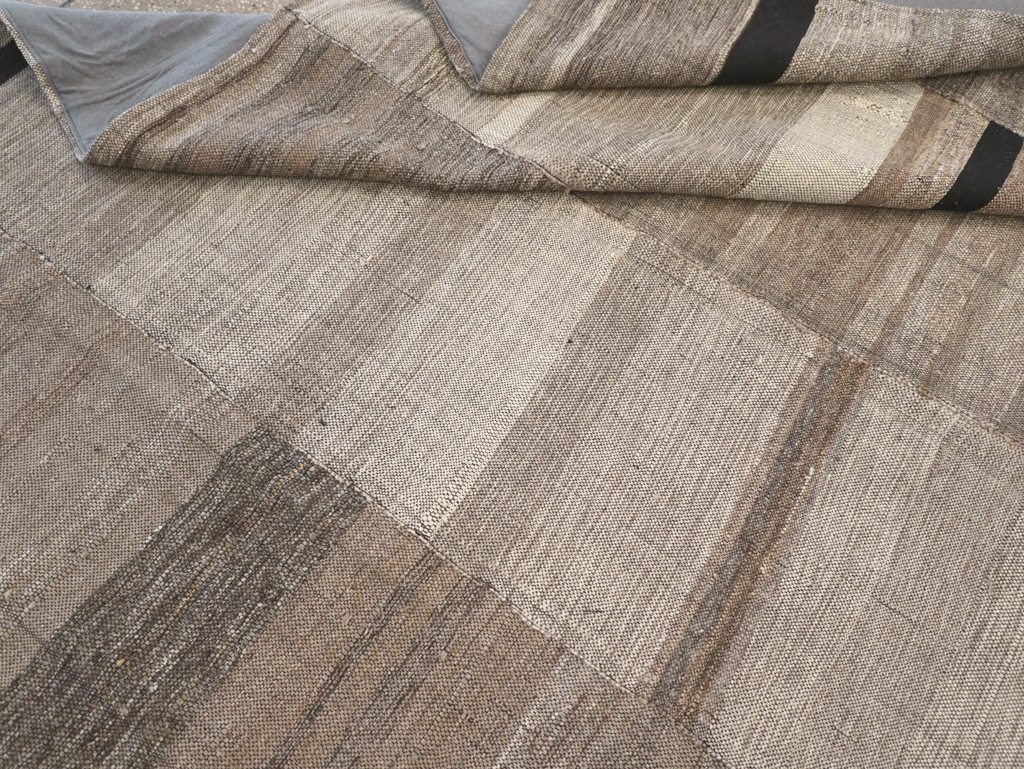 Modern Turkish Flatweave Room Size Carpet, No.31601 - Gss