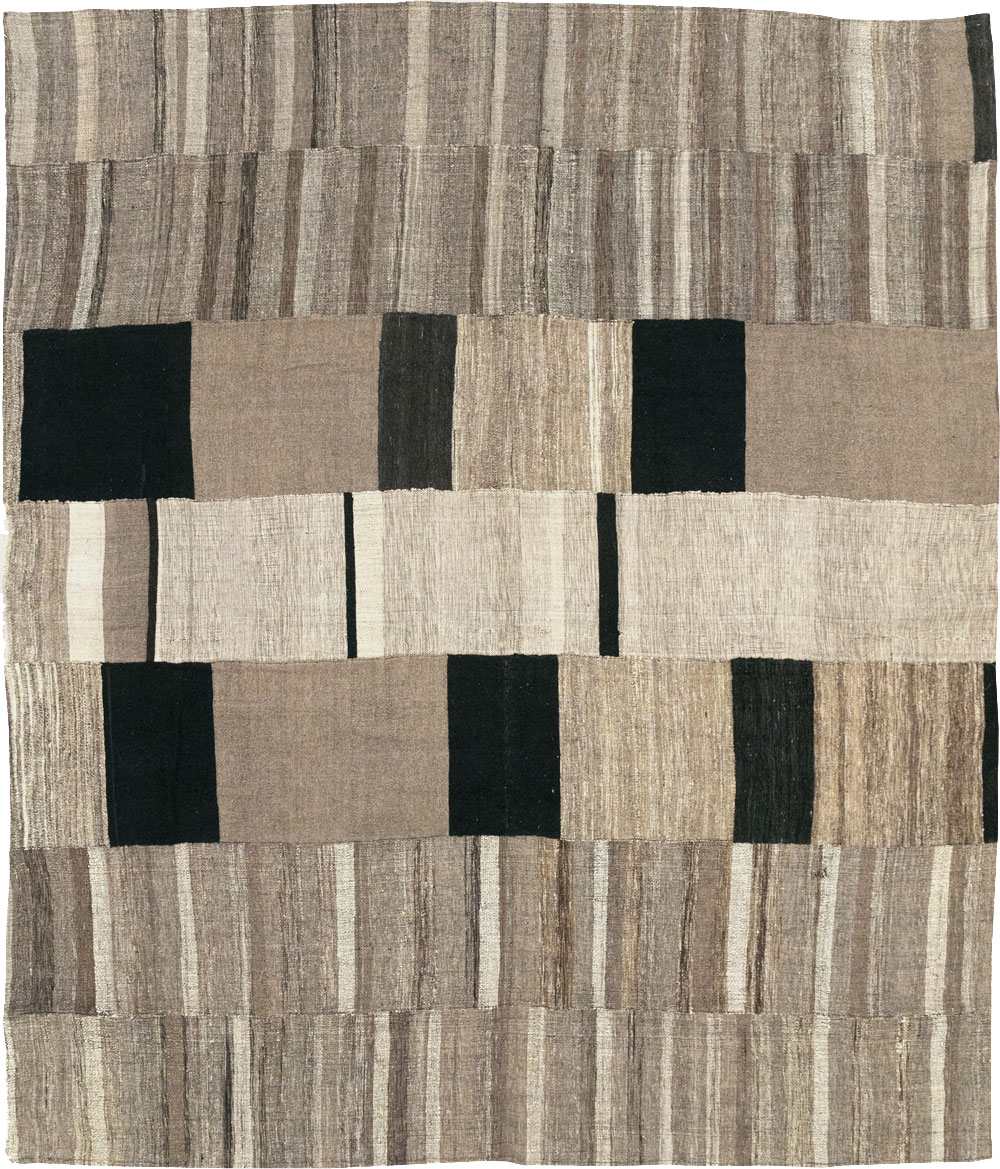 Modern Turkish Flatweave Room Size Carpet, No.31603 - Gss