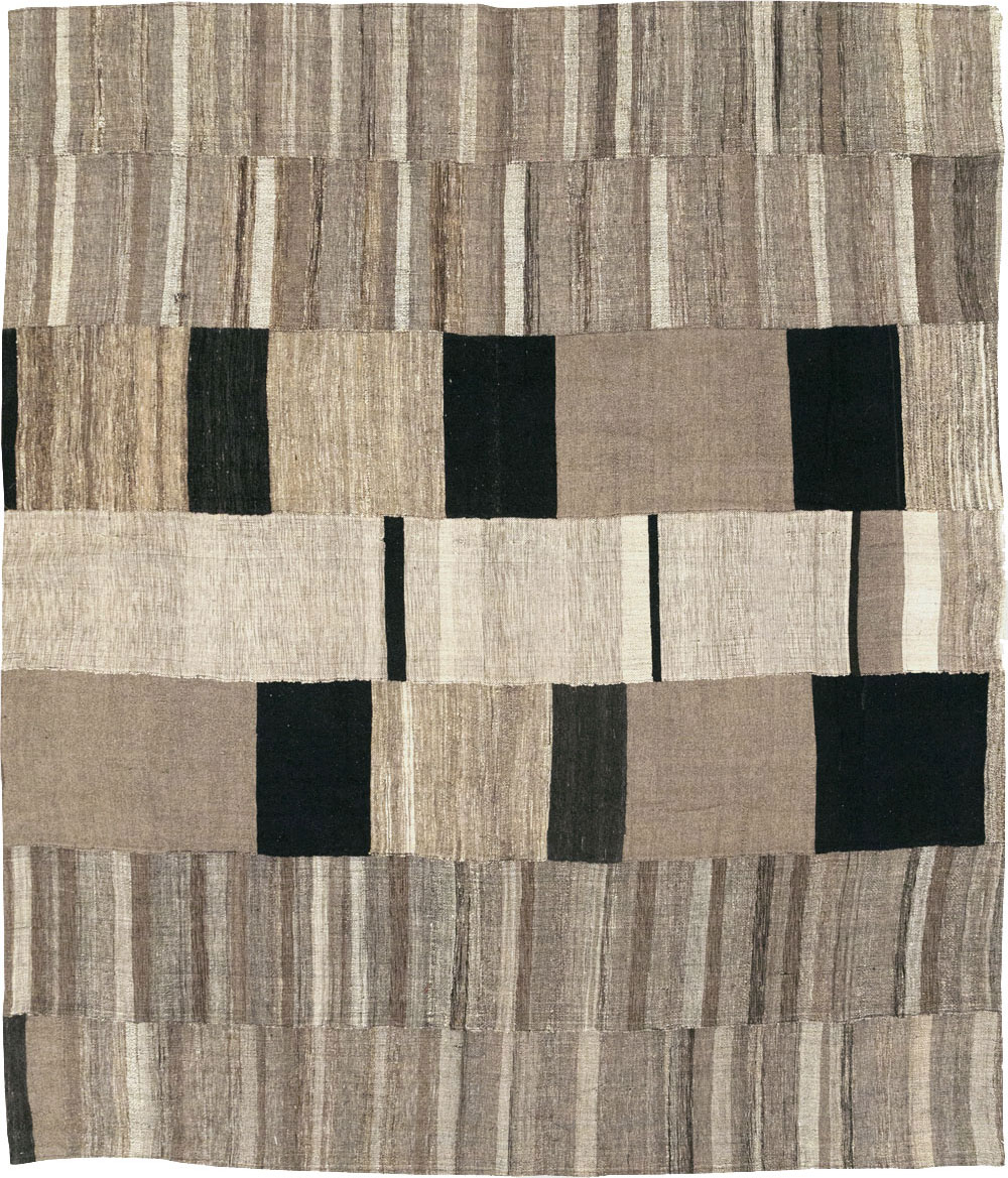 Modern Turkish Flatweave Room Size Carpet, No.31603 - Gss
