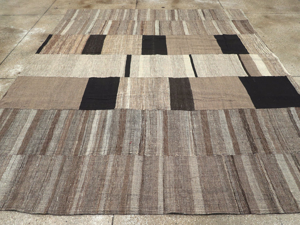 Modern Turkish Flatweave Room Size Carpet, No.31603 - Gss