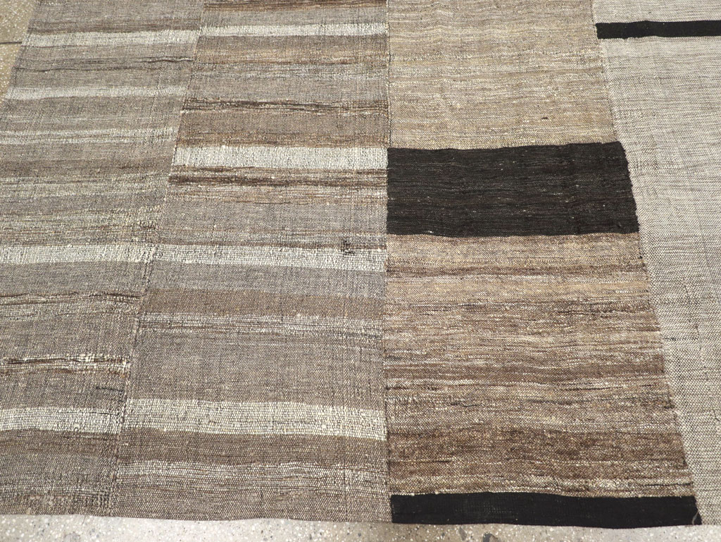 Modern Turkish Flatweave Room Size Carpet, No.31603 - Gss