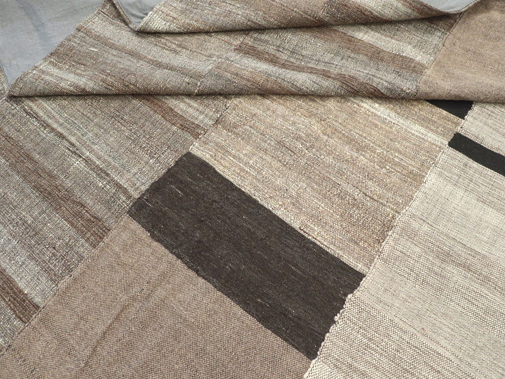 Modern Turkish Flatweave Room Size Carpet, No.31603 - Gss