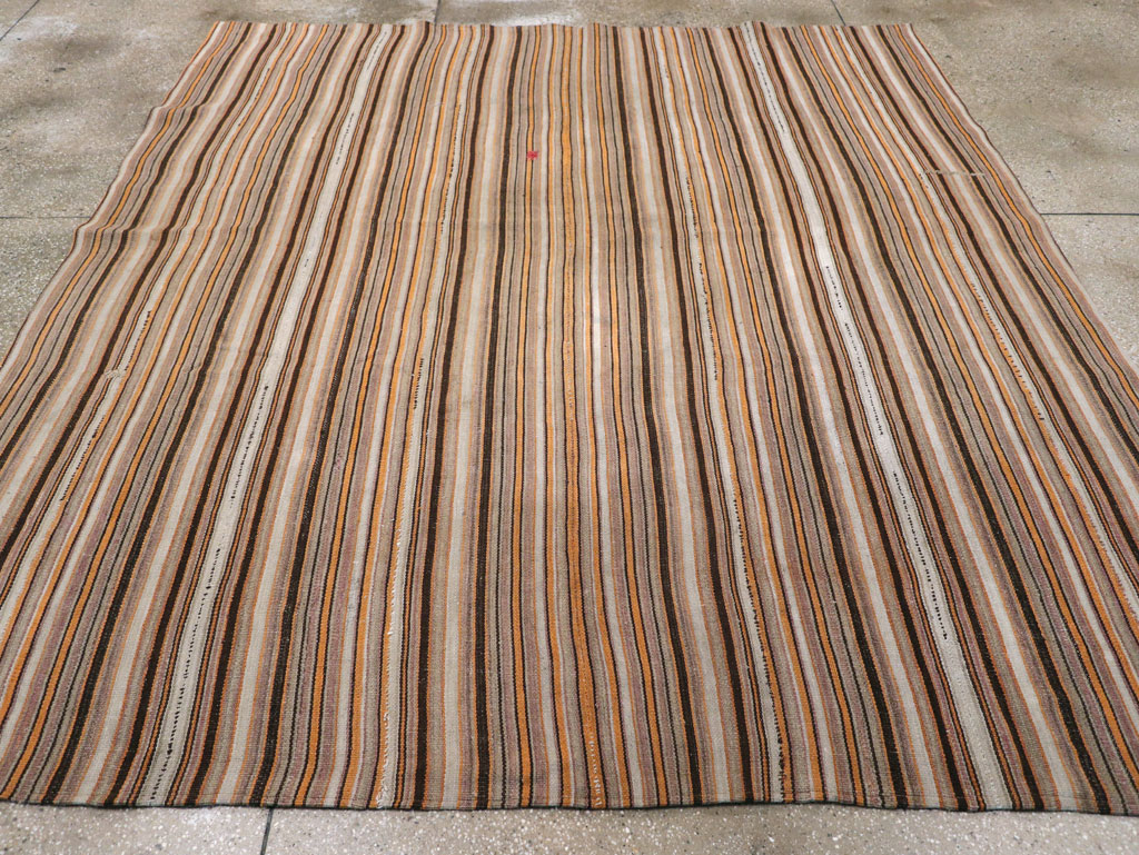Vintage Turkish Flatweave Kilim Square Carpet, No.31604 - Gss