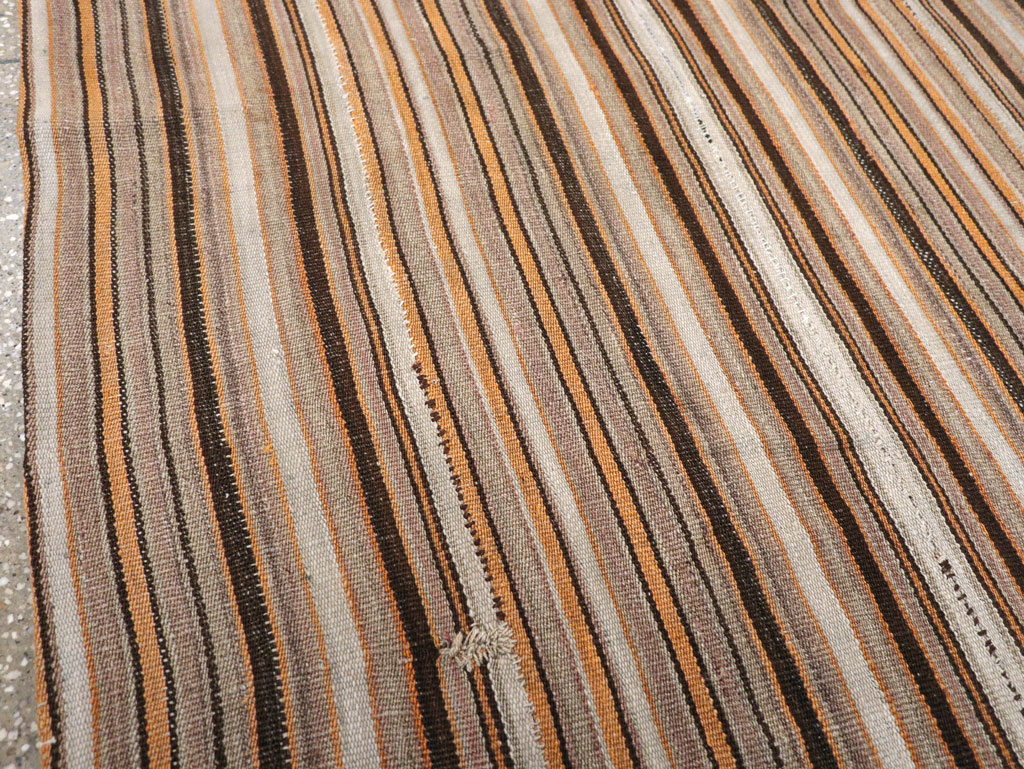 Vintage Persian Flatweave Kilim Square Carpet, No.31604 - Gss