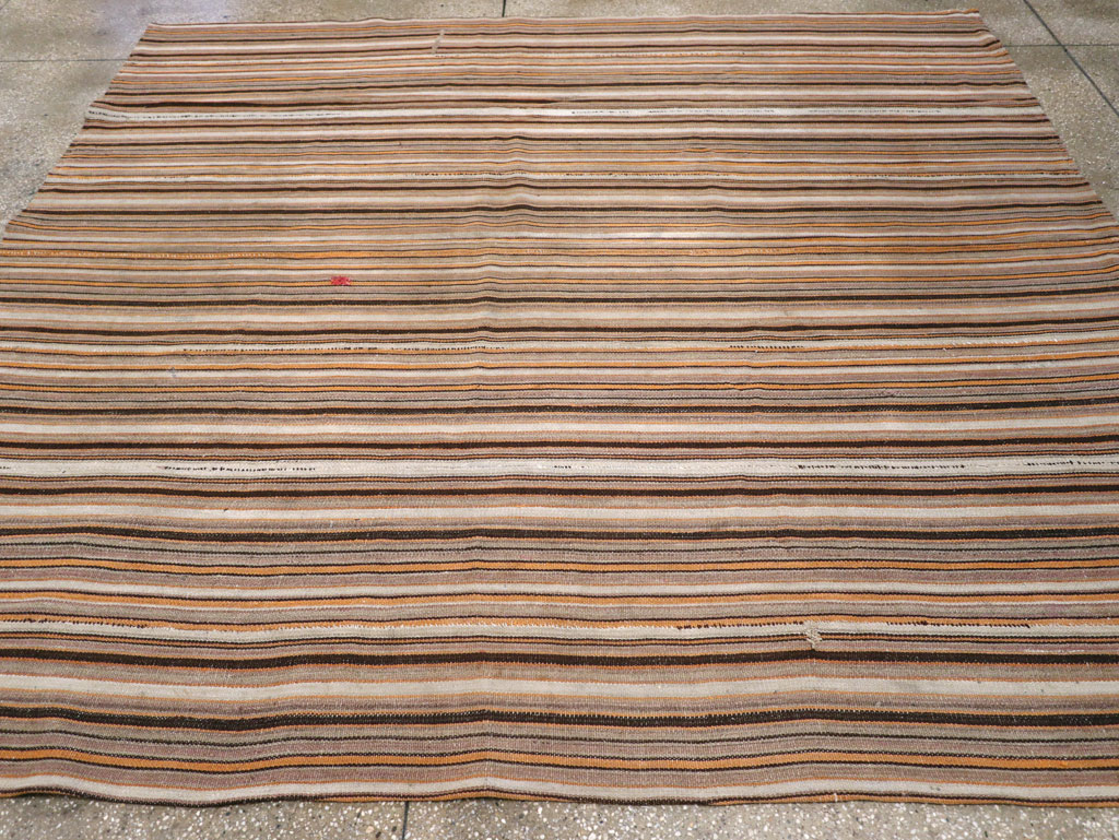 Vintage Persian Flatweave Kilim Square Carpet, No.31604 - Gss