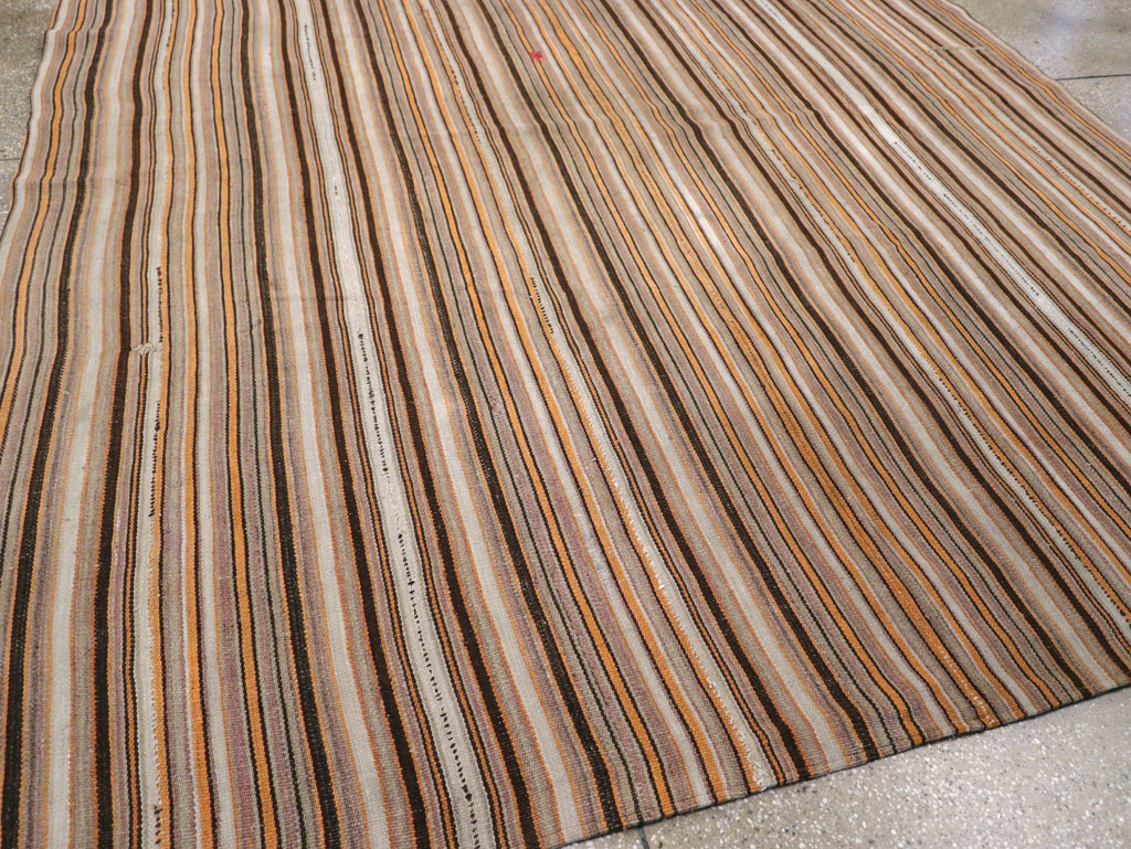 Vintage Persian Flatweave Kilim Square Carpet, No.31604 - Gss