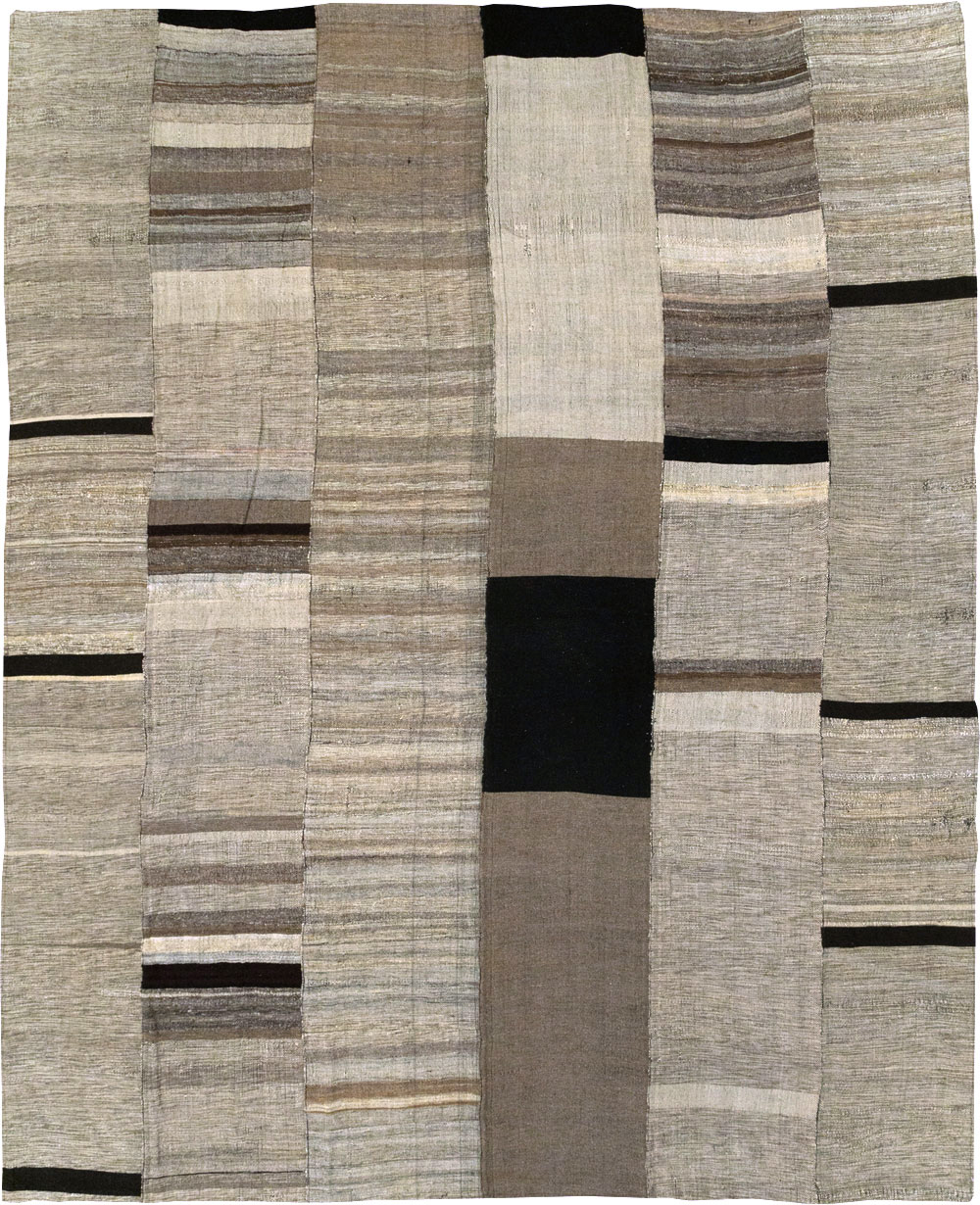 Modern Turkish Flatweave Room Size Carpet, No.31605 - Gss