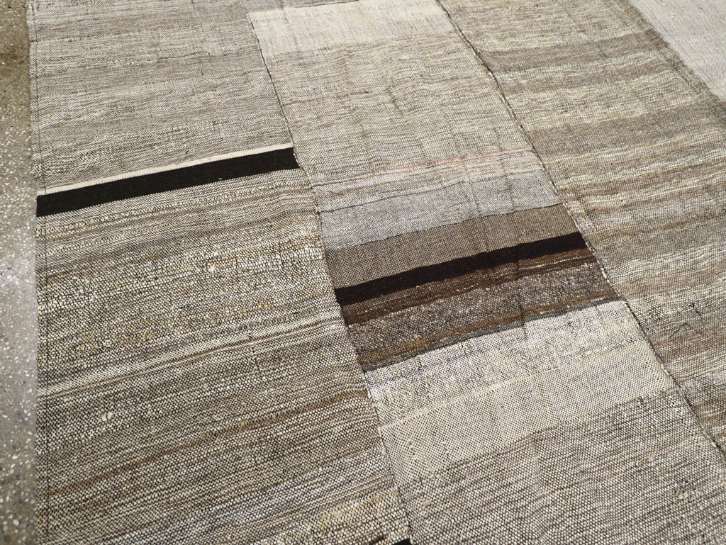 Modern Turkish Flatweave Room Size Carpet, No.31605 - Gss