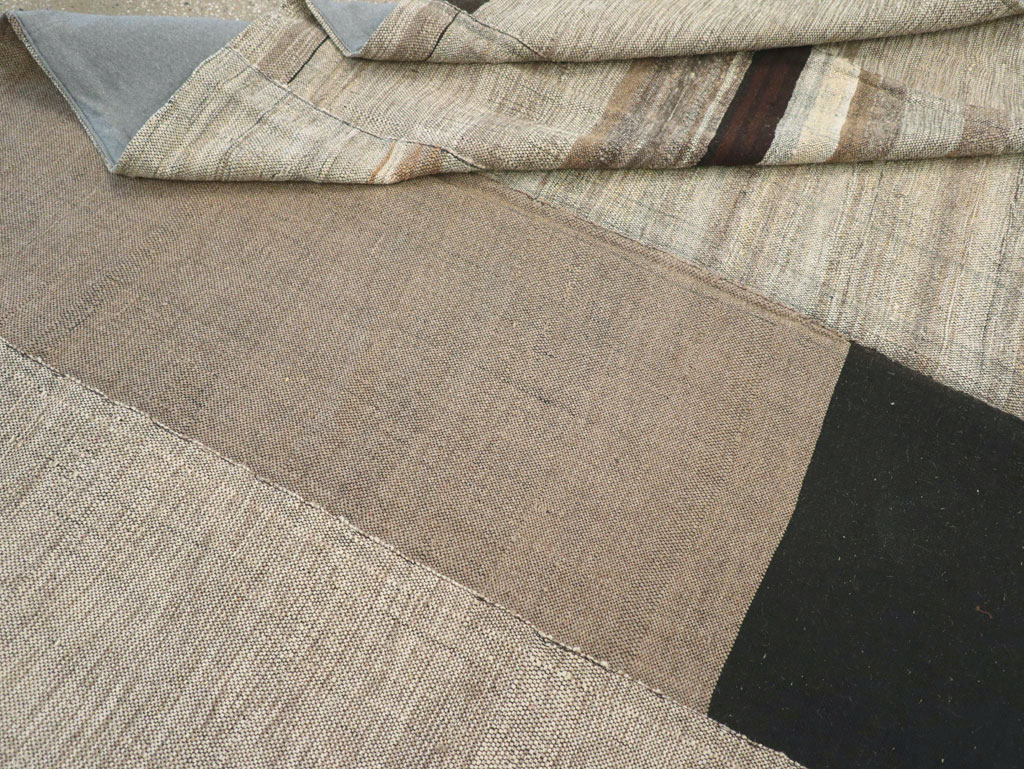 Modern Turkish Flatweave Room Size Carpet, No.31605 - Gss