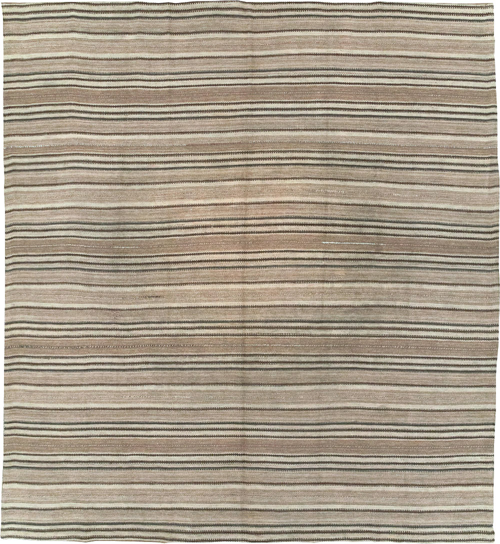 Vintage Turkish Flatweave Kilim Room Size Carpet, No.31606 - Gss