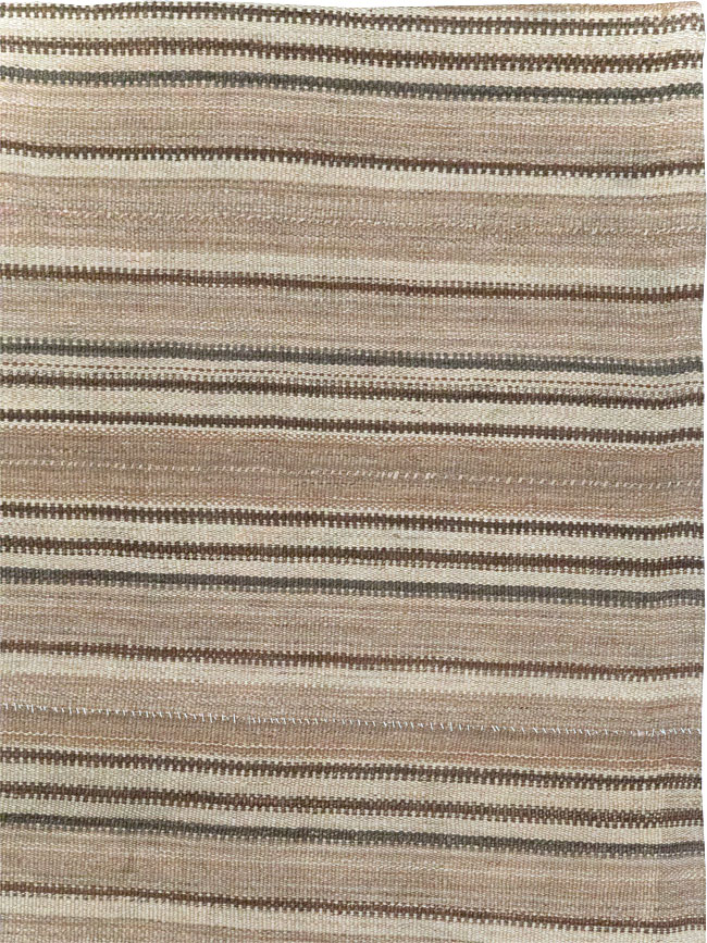 Vintage Turkish Flatweave Kilim Room Size Carpet, No.31606 - Gss